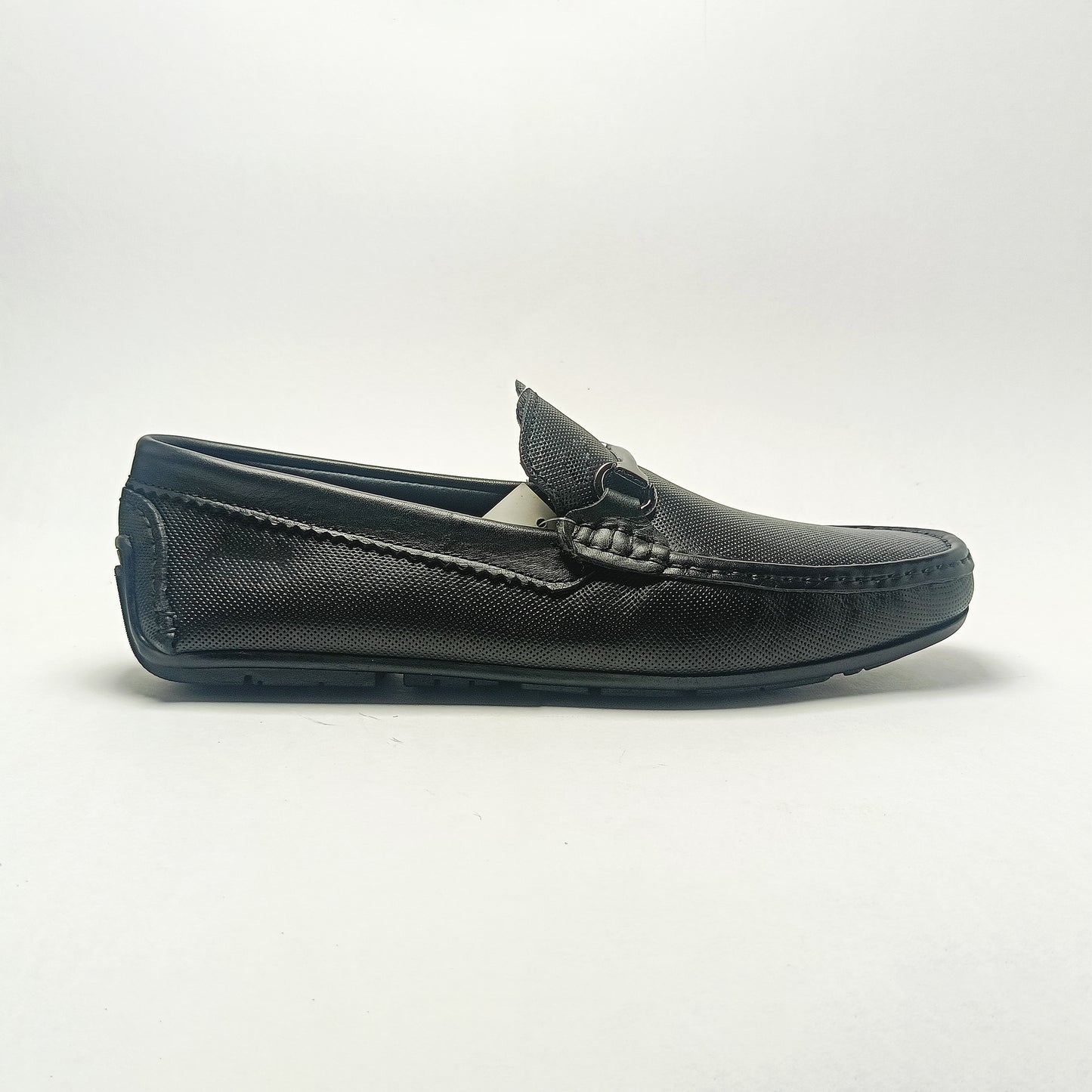 BLACK PATTERNED LOAFERS