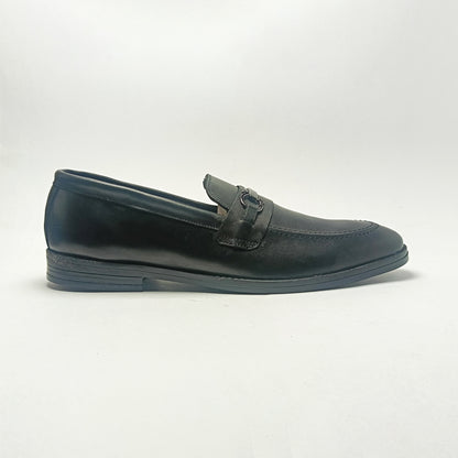 BLACK GENTLEMEN LOAFERS (BUCKLE)