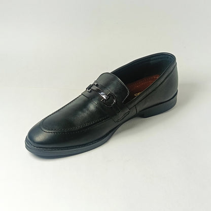 BLACK GENTLEMEN LOAFERS (BUCKLE)