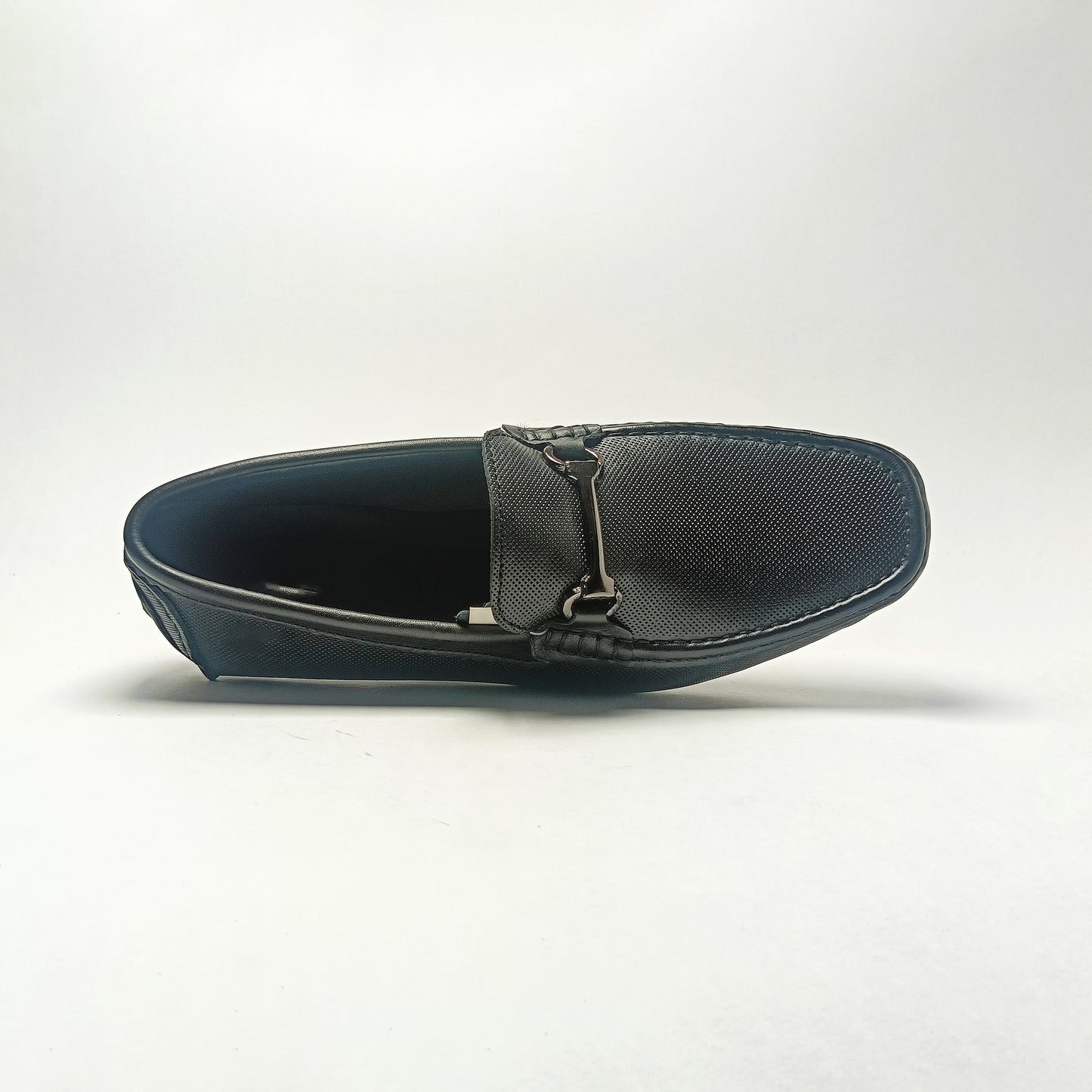 BLACK PATTERNED LOAFERS